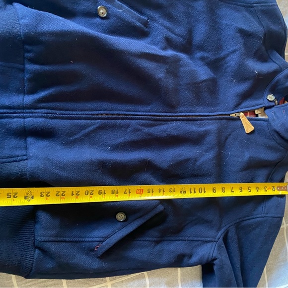 Orvis Men’s Large Wool Navy Jacket Plaid Lined - Picture 3 of 10